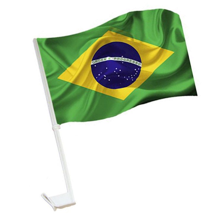 Bandeira do Brasil em Tecido para Carro 30x45cm - maxfesta