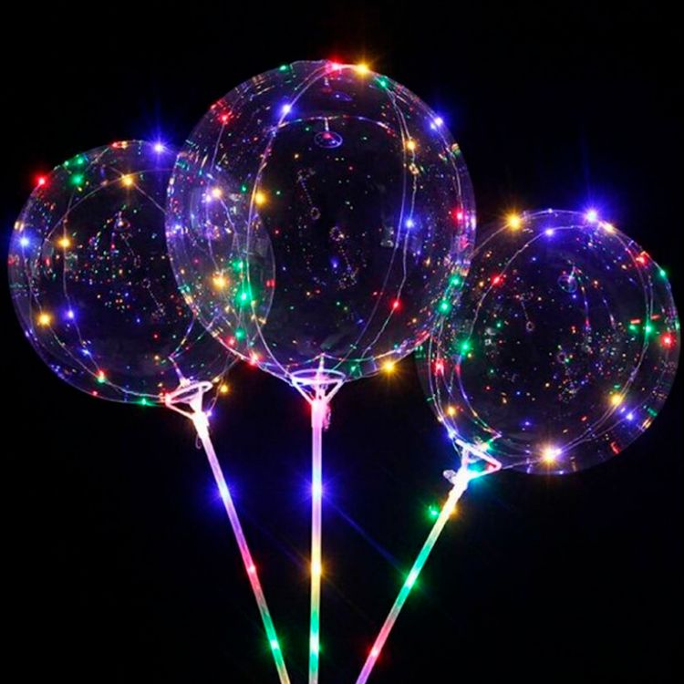 Balão Bubble Redondo LED Colorido 18